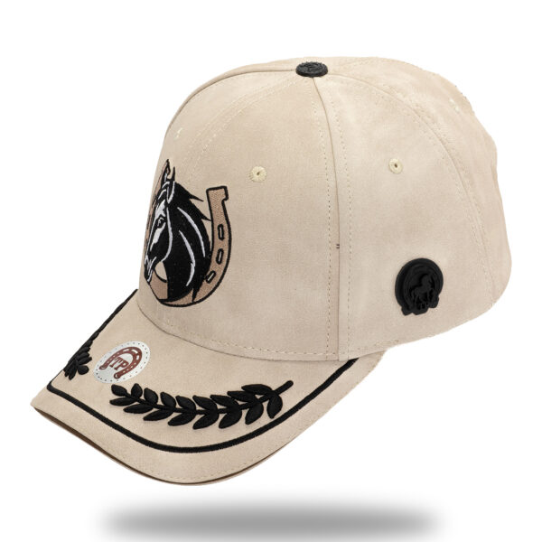 Gorra Microfibra Bordado Caballo Herradura Teja Laurel