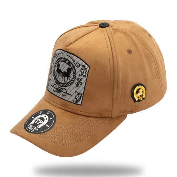 Gorra Microfibra Bordado Dos Caballos